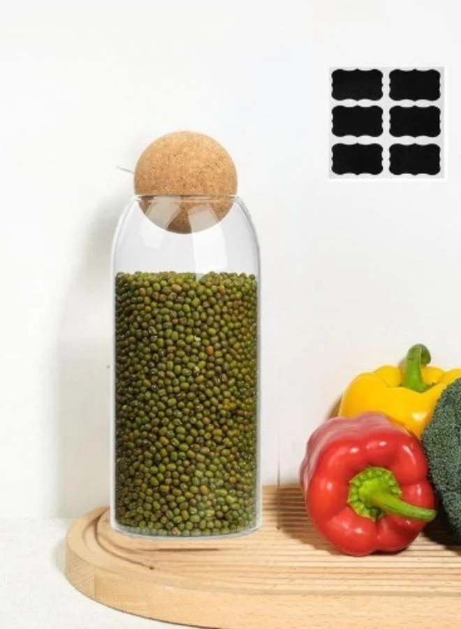 Casa Quesera  1000 ml Glass Storage Jars with Ball Cork Lids Set of 3  | Best Price UAE